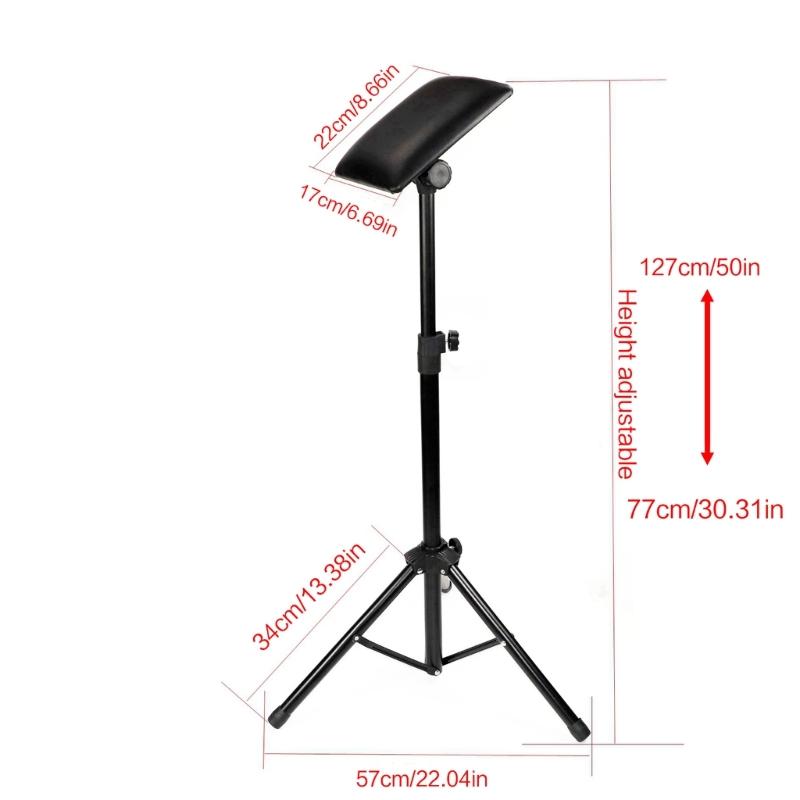 Tattoos Arm Rest Tripod Tattoos Armrest Stand Adjustable Height Soft Pad Arm Rest Stand for Tattoos Supplies Studio