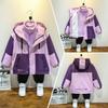 Girls' Casual Hardshell Jacket Spring and Autumn Children's Fashion Three-in-one Detachable Hardshell Jacket