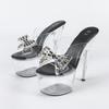 Ночной клуб Секс Женская обувь Водонепроницаемая Платформа Римский Рыбий рот Леди Внешний Высокий каблук LFD-181-Q44