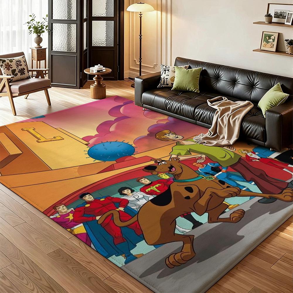 Scoobydoo Gang Together Theme Rug Soundproof Noisereducing Carpet For Living Room Bedroom Office Home Decor Birthday Gift