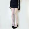 Millennial-style hot girl fishnet pantyhose with side cutouts, sexy and alluring, with integrated garter belt and rose jacquard design