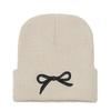 2025 autumn and winter new knitted hat children's trend versatile cold hat Korean version outdoor bow wool hat