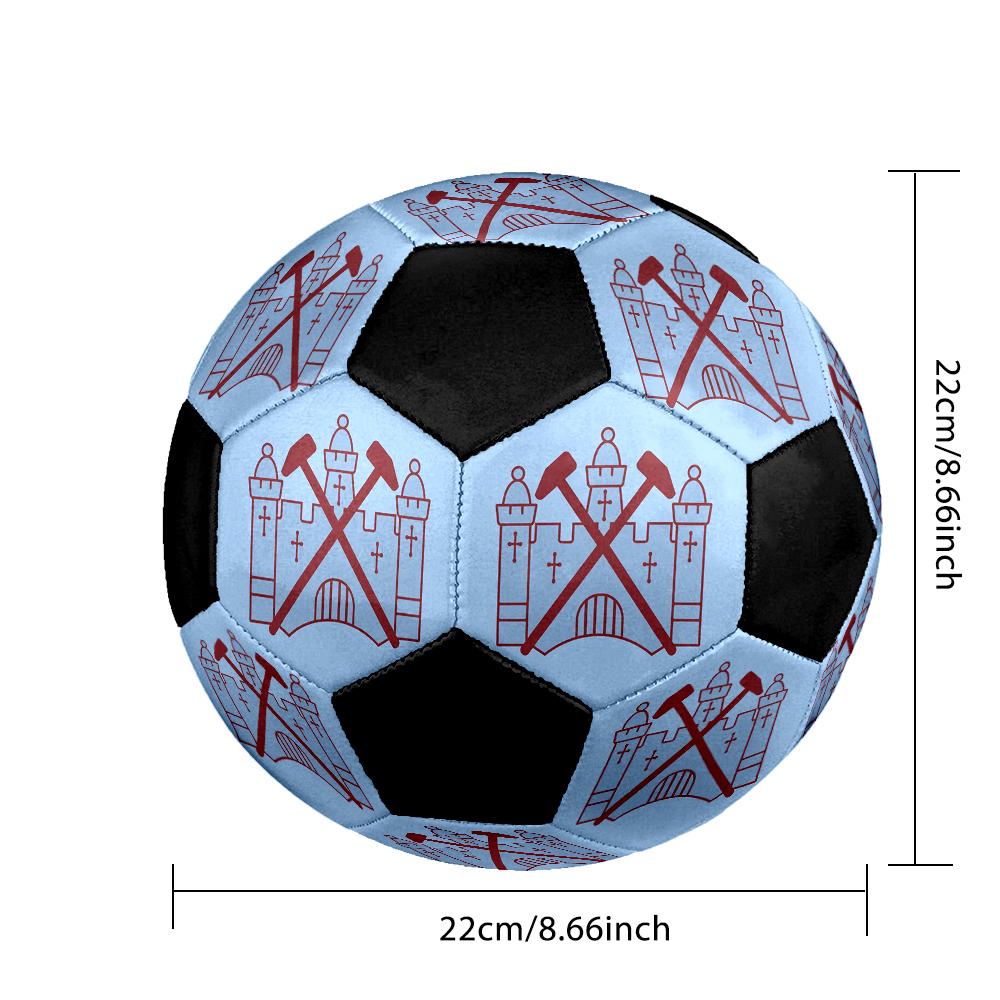 Футбольный мяч для мини-футбола West Ham United, разноцветный, машинная строчка, ПВХ, размер 5, готов к командным тренировкам и соревнованиям, прочный, с высоким отскоком, крутой спортивный подарок