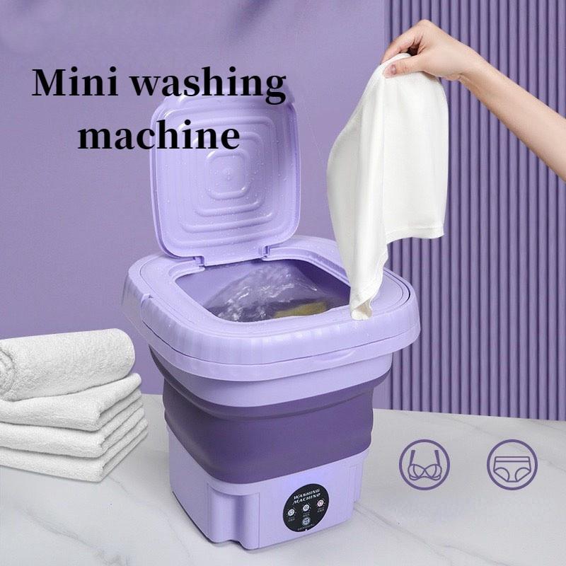 Стиральная машина 2-в-1 с отжимом 8 л, маленькая стиральная машина для одежды, бытовая складная мини-стиральная машина 31x21x21 см