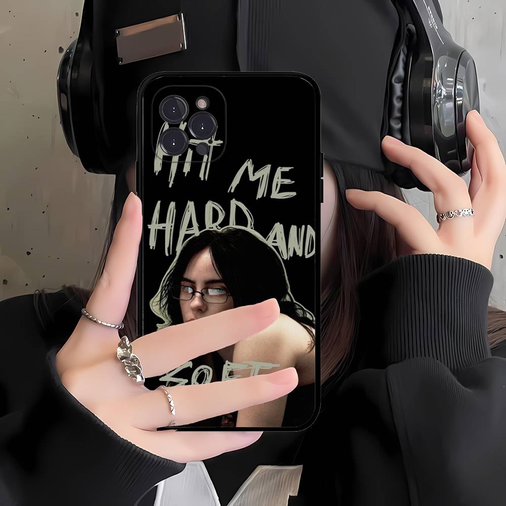 Ударь меня сильно и нежно B-Billie Чехол для телефона для IPhone 17 16 15 14 13 12 11 Pro Max Plus Mini Силиконовый Черный Чехол