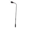 Gooseneck Microphone 23.2in Condenser 3 Pin Straight Plug Flexible with Indicator Windproof Cotton Aluminium Alloy