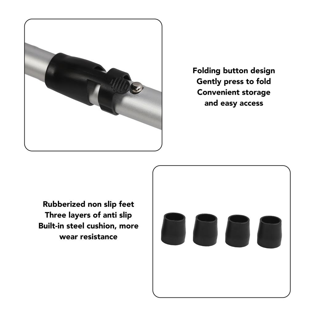 Senior Folding Walker with Arm Support 8 Levels Height Adjustable Multiple Modes Portable Folding Walker for Disabled Elderly