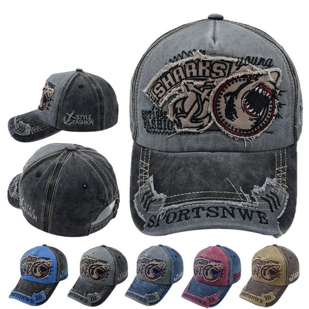 Adjustable Shark Baseball Cap Animal Truck Cap Unisex Snapback Hat Summer