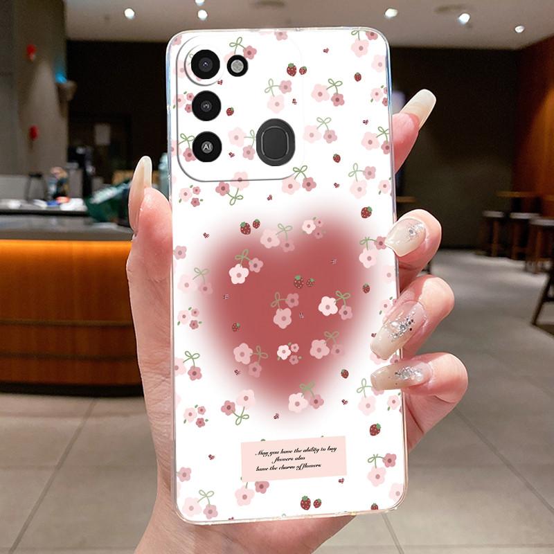 Задняя крышка для Tecno Spark 8C Чехол Прозрачный Роскошный Модный Эстетичный Бабочка Цветок Мягкий ТПУ Силиконовый Чехол для телефона Tecno KG5k KG5j