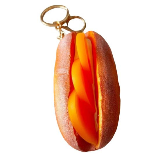 Simulated Food Squeeze Toy Keychain Stress Relief Bread Dessert Key Ring