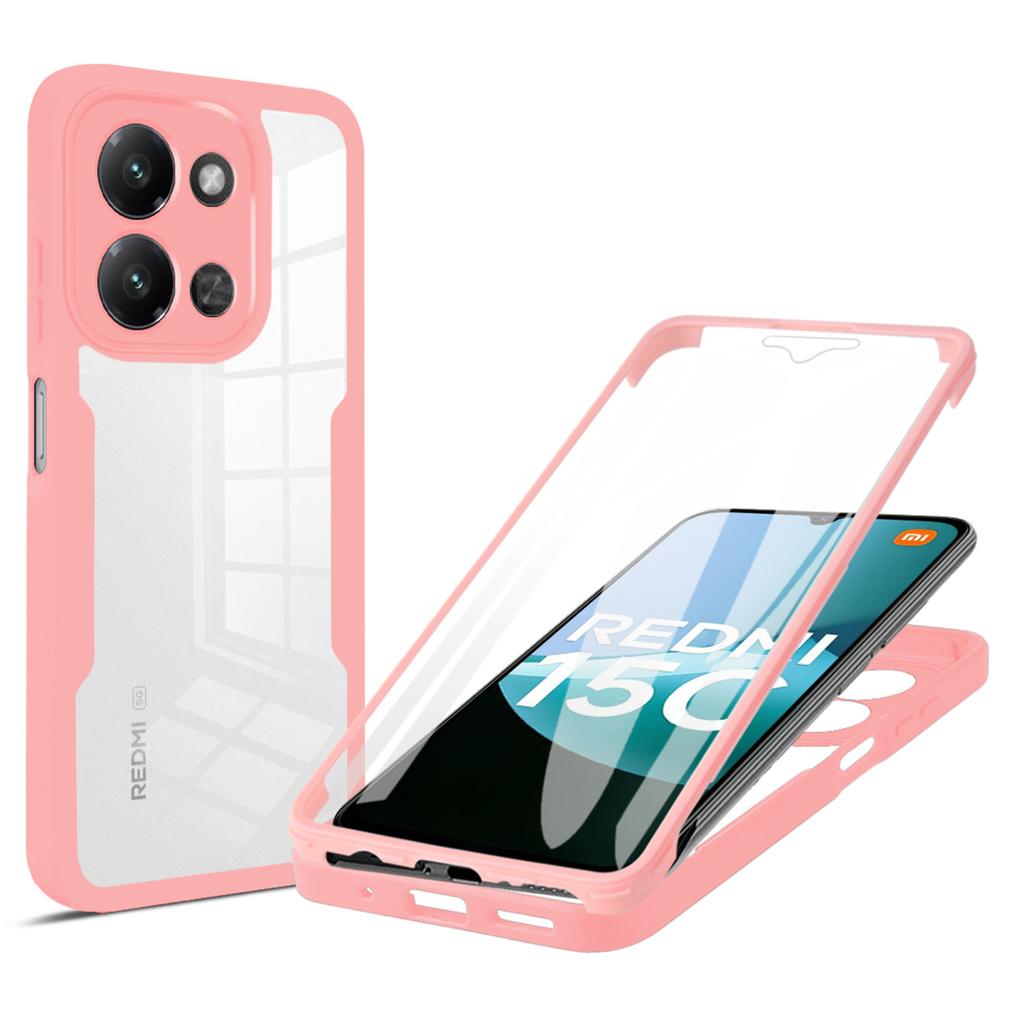 Phone Case For Xiaomi Redmi 15C 4G (EU) (173mm)/15C 5G (EU) (173mm)/Poco C85 4G (173mm) Acrylic+TPU Clear Cover with PET Screen Film