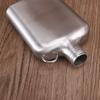 Trendy Silver Square Liquor Flask: Lightweight, Pocket - Sized Bottle Ideal for Outdoor Enthusiasts & Festival - Goers