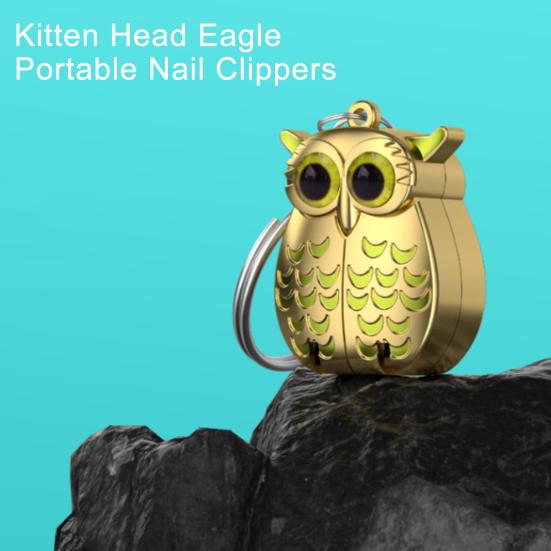 Portable Owl Keychain Nail Clipper with Nail File 2-in-1 Manicure Tool for Outdoor Adventures Stainless Steel Mini Clippers Unique Gifts for Travelers