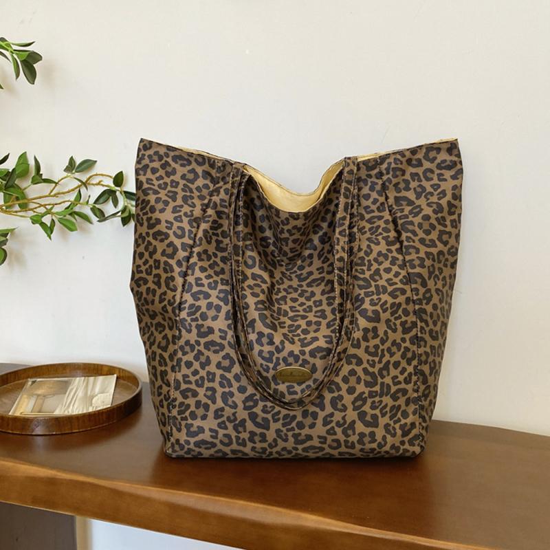 Роскошная сумка-тоут, осенняя модная универсальная сумка через плечо, большая вместимость, сумка-шоппер с леопардовым узором, кошелек
