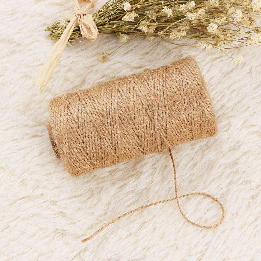100 Meters Cord Parts Home Decor DIY Crafts Dry Twine Jute Rope String Thread
