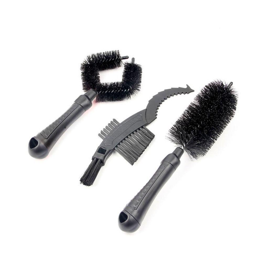 3Pcs Multi-functional Chain Cleaner Set Portable Bicycle Cleaning Kit Bike Chain Brush Cycling