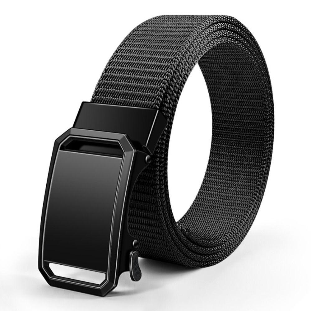 Luxury Brand Nylon Braided Belt Business Casual Canvas Strap Men Automatic Buckle Waistband