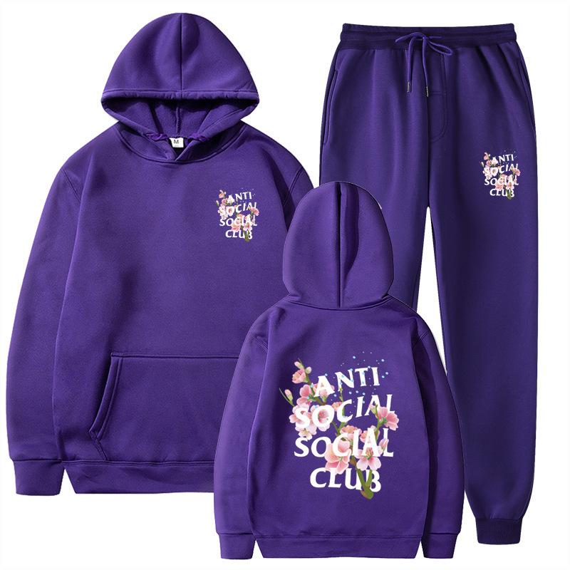Брючные костюмы Толстовка с капюшоном Унисекс Костюм Мужской Женский Удобный Мягкий