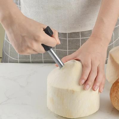 Сверло-резец для кокосов из нержавеющей стали - практичный кухонный инструмент для легкого открывания фруктов, удобный и долговечный Abridor de Coco