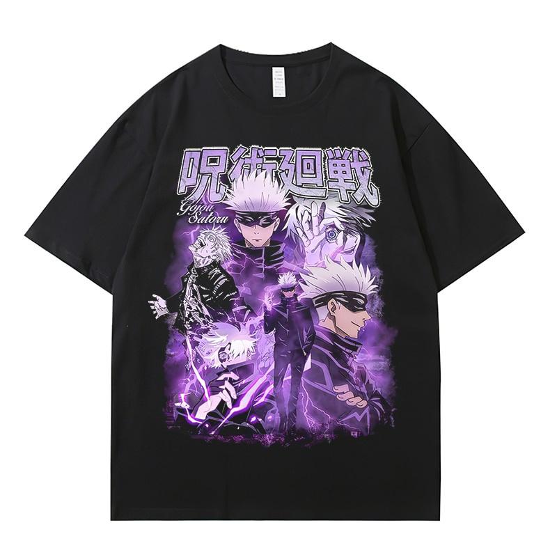 Женские футболки японского аниме дзюдзюцу кайсен графические футболки топы летние Harajuku негабаритные готические футболки с короткими рукавами