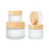 5G-100G Frost Glass Cream Bottle с деревянной крышкой портативная пустая бутылка для ухода за кожей гель сыворотка контейнер косметический дозатор инструмент