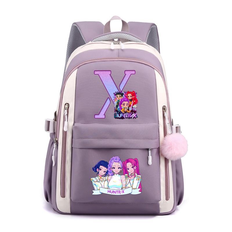 Korean Version Of Small Fresh Animation Cartoon Letter Printing Backpack College Style Male And Female Versatile Student Schoolbag