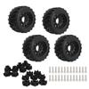 4 Pcs 1 10 RC Car Tire Set Thickened Anti Slip Strong Cushioning RC Tires and Wheels with 12mm 14mm Coupler for Traxxas