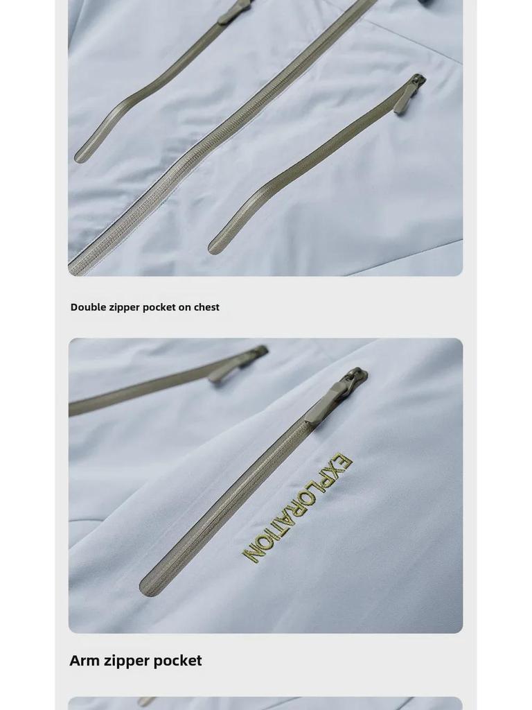 Куртка для альпинизма Bird Home Custom Logo 3-в-1 с ветрозащитой и вышитым логотипом и бархатной подкладкой для мужчин и женщин