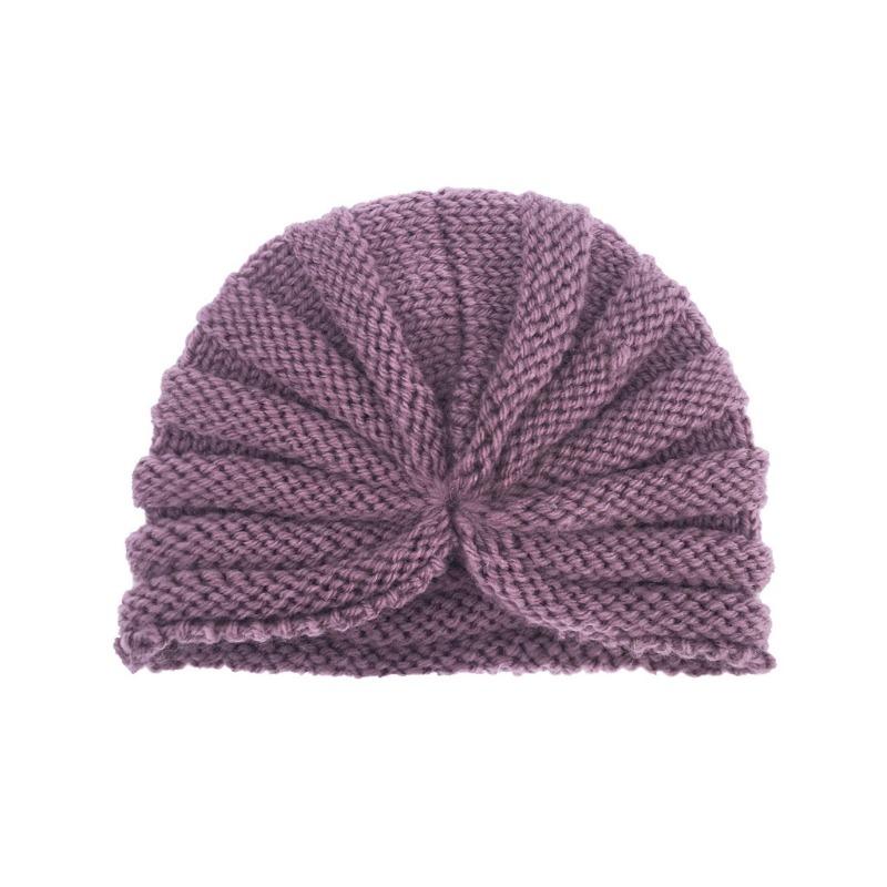 New baby fetal hat, baby autumn and winter warm knitted hat, children's wool hat turban hat