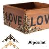 20pcs/40pcs Metal Corner Brackets Gold Bronze Color 40mm Corner Brackets for Photo Frame Furniture Protector Decorative
