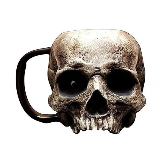 Кружка Череп Нержавеющая сталь Череп человека Кофейная чашка Жуткий Зомби Пивная кружка Танкард Чайная чашка Хэллоуин Тематическая вечеринка ужасов Подарок для мужчин