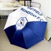 Blue Sheffield With Owl  Automatic Folding Umbrella - 8-Rib Travel Umbrella with Auto Open/Close & Portable Gifts for holidays or birthdays