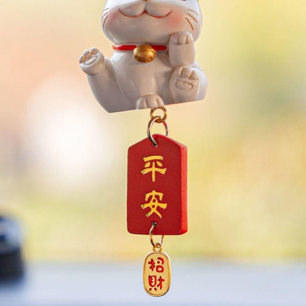 Подарки Японский Счастливый Кот Подвеска для Авто Милый Новогодний Аксессуар для Интерьера Авто Благословение Креативные Подвесные Украшения для Автомобиля Дом