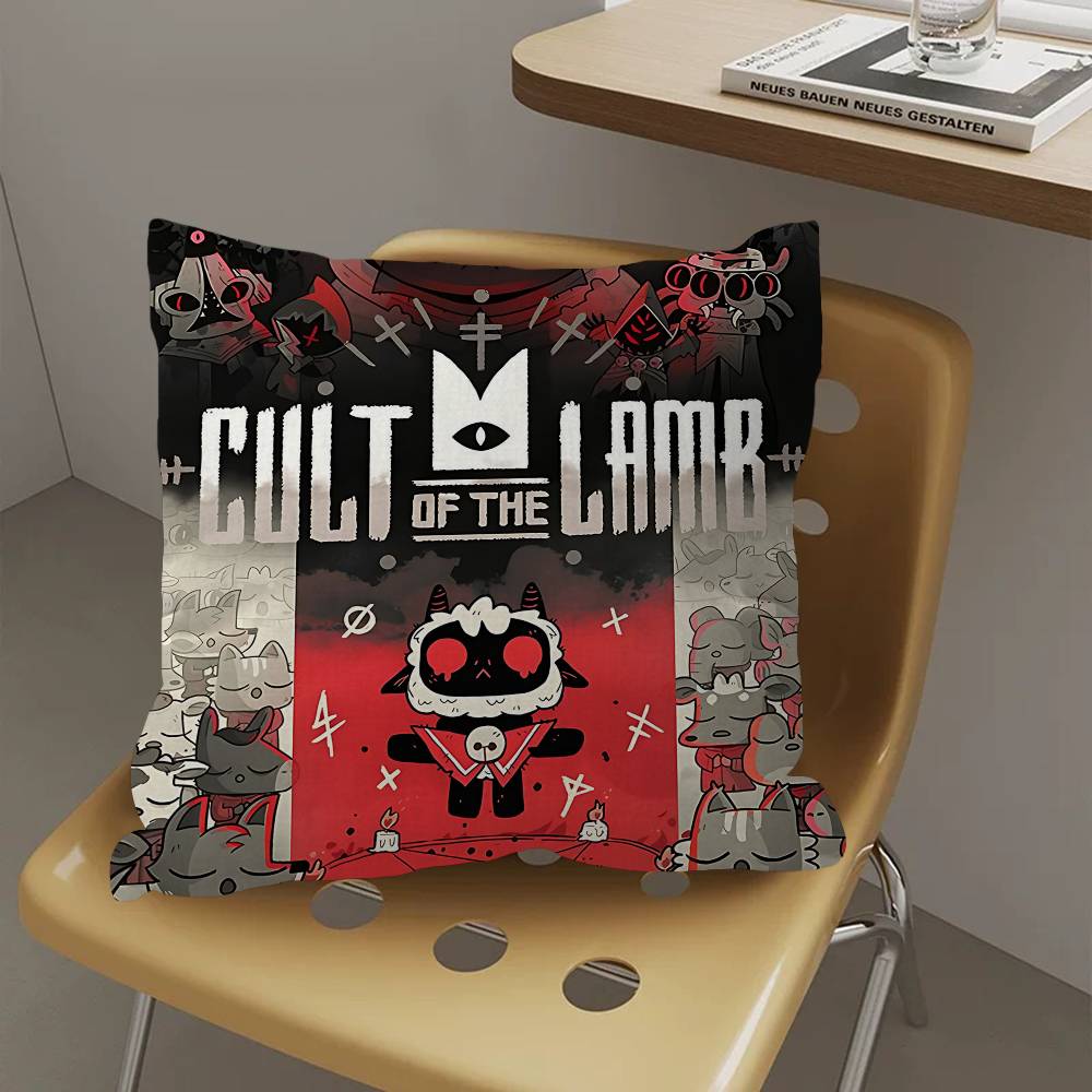 Game Cult Of The L-Lamb Pillow Cushion Cover Pillowcase Living Room Sofa Home Decor