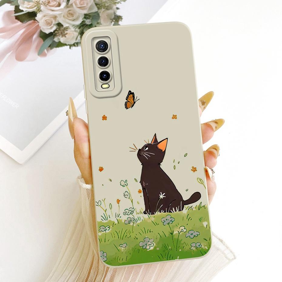 Cute Printed Phone Case For Vivo Y70s Y70t Soft Silicone Shockproof Cases For Vivo Y70S Y70T 5G V2002A Covers Bumpers
