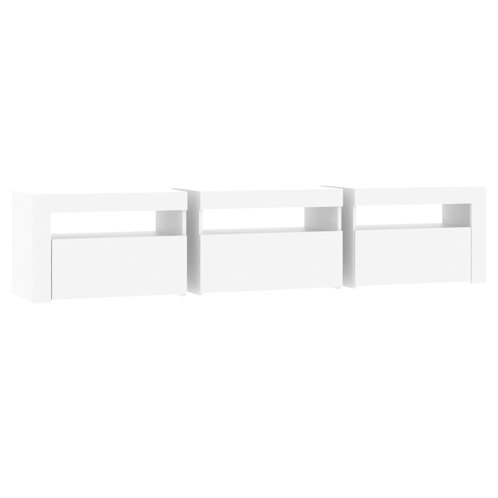 Vidaxl Szafka Pod Tv Z Oświetleniem Led, Biała, 180X35X40 Cm
