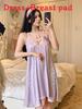 Pure Desire Style Women Summer Sleep Dress With Ice Silk Sleeveless Vneck For Home Comfort
