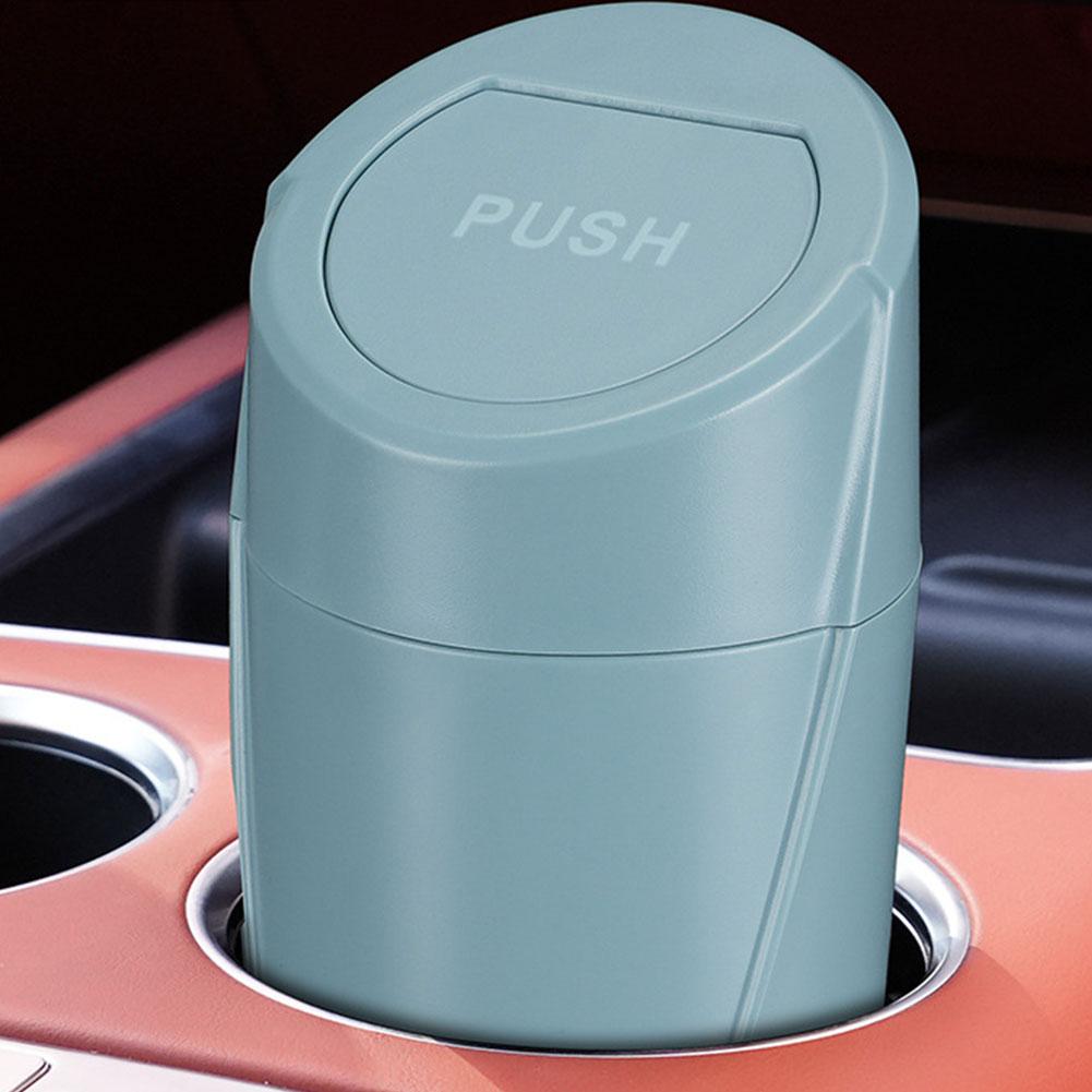 Автомобильный мусорный ящик для салона автомобиля, герметичный автомобильный мусорный бак, небольшой размер, портативный автомобильный мусорный бак, держатель для пепла, организуйте автомобильные аксессуары