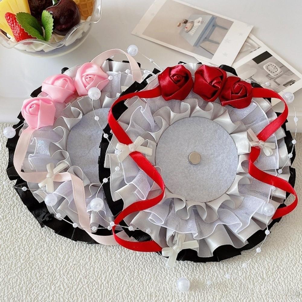 Candy Magnetic Anime Badge Holder Rose Ornate Ribbon Badge Flower  Ita Bag Accessories