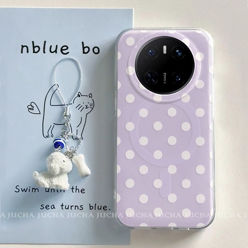 Applicable to Huawei mate mobile phone case anti-drop new matepro + silicone female all-inclusive dopamine polka dot