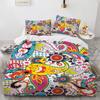 Mandala Duvet Cover Set Boho Style Horse Pattern Chic Polyester Comforter Cover King Twin Size for Teens Adults Kids Bedding Set
