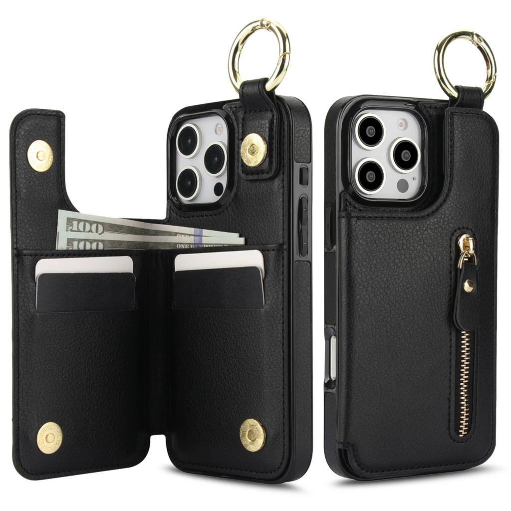 Для iPhone 16 15 14 13 12 11 Pro Max 13 12 Mini X XS Max XR SE Кошелек-чехол с держателем для карт, Премиальная кожаная обложка на магнитной застежке