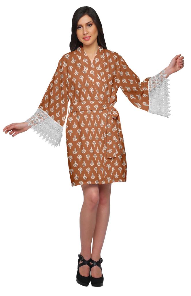 Moomaya Невеста Готовится Рубашка Хлопок Короткие Халаты Для Женщин Банный Халат