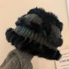 Polyester Fiber Knit Beanie Thick Knit Winter Hat Soft Texture Bucket Hat  Cold Weather