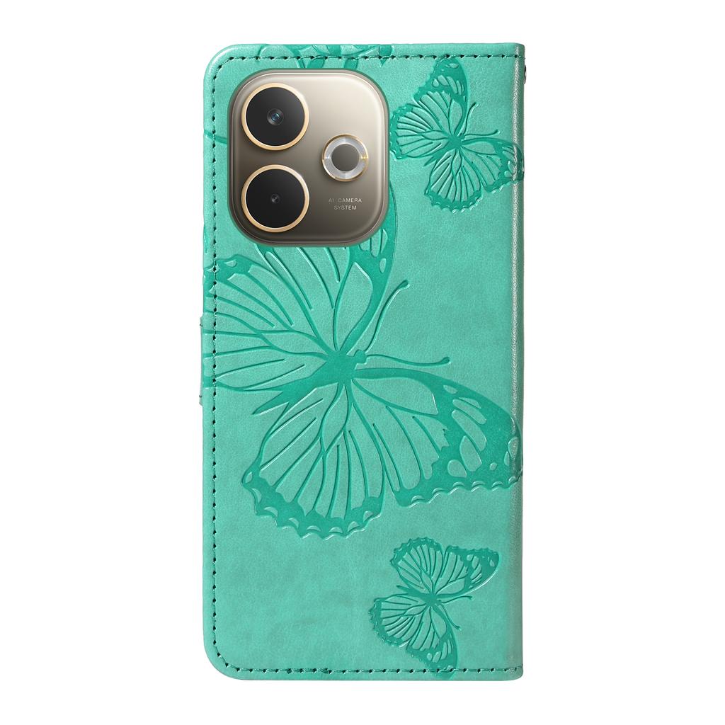 For Oppo A5 Energy 5G (China)/Oppo A5 Pro 4G (Global) Wallet Case Floral Butterfly Imprinted Leather Phone Cover Stand
