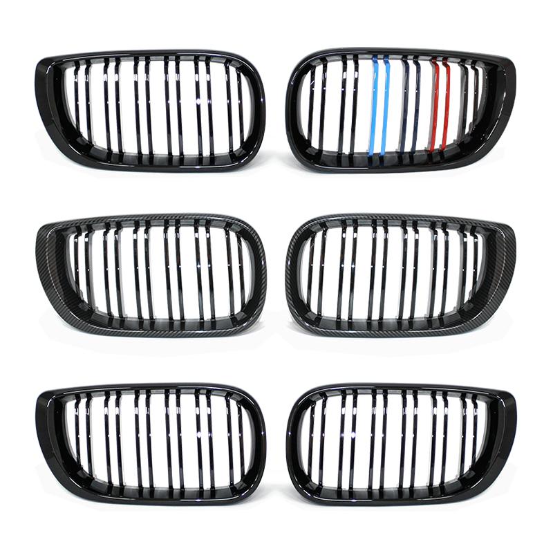 E46 Grille Front Kidney Grill For BMW 3 Series 2002-2005 E46 4-Door 320i 325i 325xi 330i 330xi Double Slats Black Grill