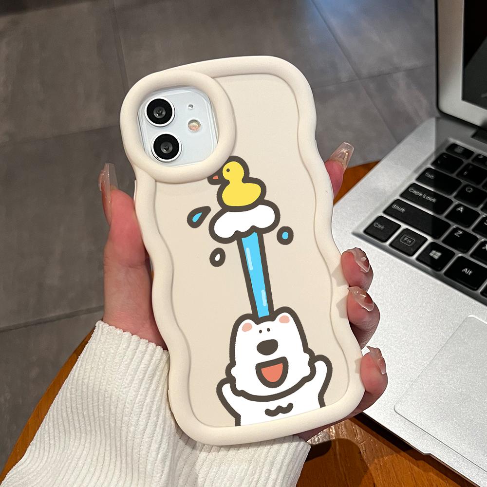 Окрашенный узор Big Wave Edge Мягкий силиконовый материал Macaron чехол для телефона противоударный защитный резиновый чехол для iPhone Huawei Honor Infinix Tecno