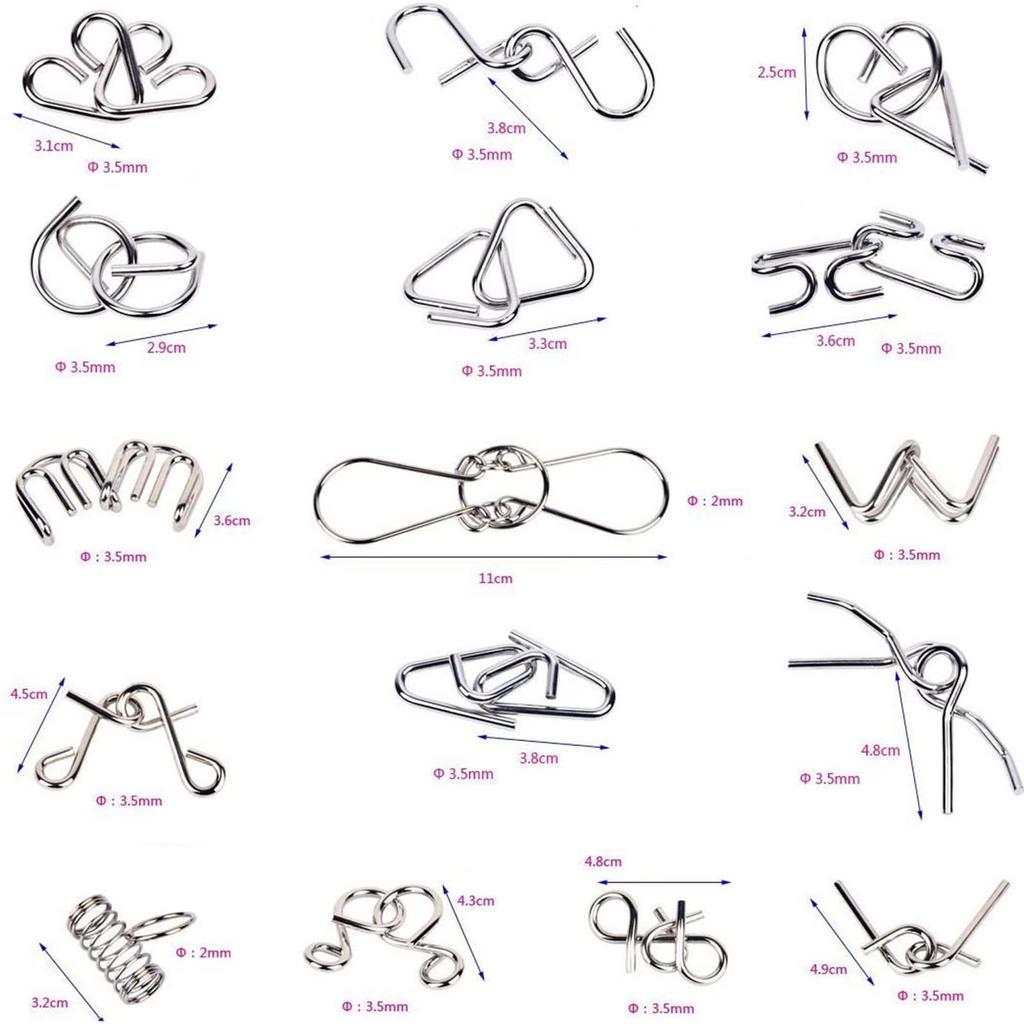 (H0915)Набор из девяти колец, звенья, игра, китайская головоломка, игрушка-головоломка для детей и взрослых