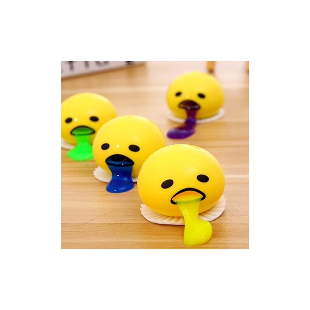 Gudetama Egg Toy Novelty Stress Relief Squeeze Egg Yolk Vomit Egg Fidget Sensory Toy Gift for All Ages [DmS] Yellow