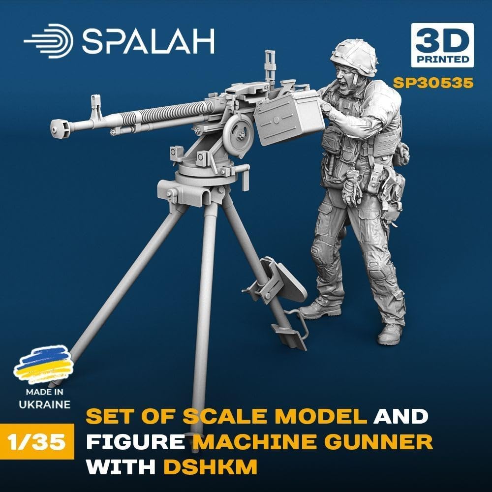 Солдат Спецназа с Пулеметом ДШК Набор для 3D-печати SPU30535 1/35 12.7мм